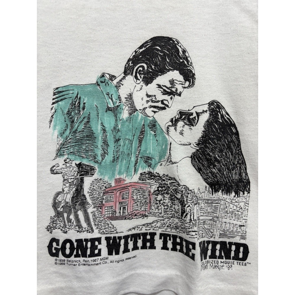 Gone With The Wind Shirt Youth Kid Child 1980s Screen Stars Famous Scene Vintage